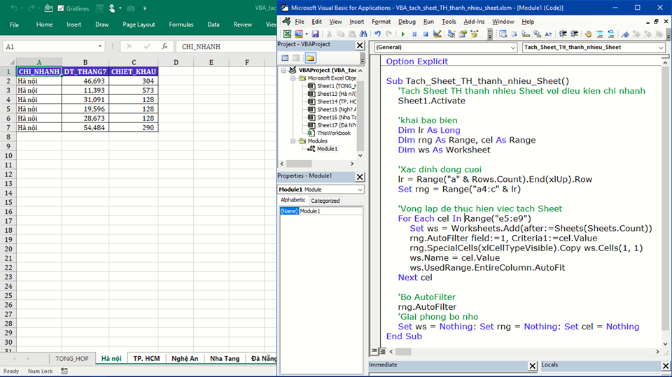 Tách Dữ Liệu Excel Theo Điều Kiện: Hướng Dẫn Chi Tiết Code VBA
