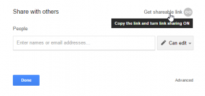 Lấy đường link chia sẻ