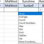 Lợi ích của việc sử dụng Table trong Excel Chức năng thả xuống trong hàng tổng cộng của bảng Excel