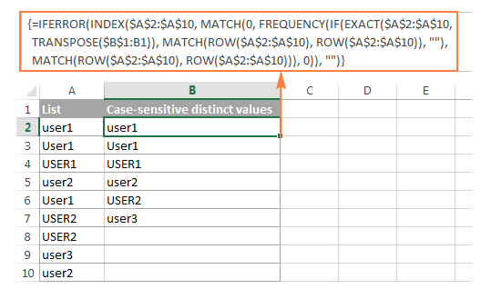 Kết quả phân biệt chữ hoa chữ thường