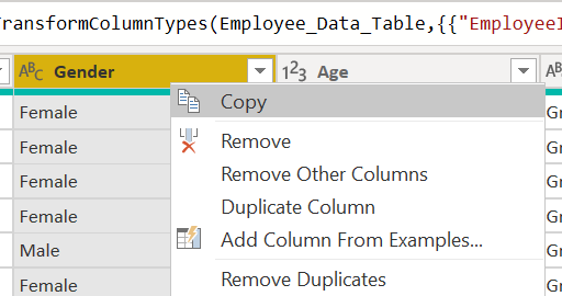 Sao chép một Phần của Cột trong Power BI