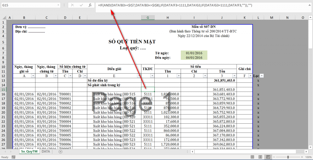 Formula setup for determining reciprocal accounts