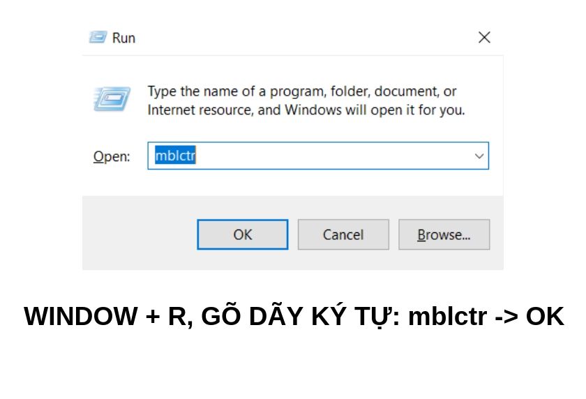Điều chỉnh độ sáng màn hình laptop qua Windows Mobility Center