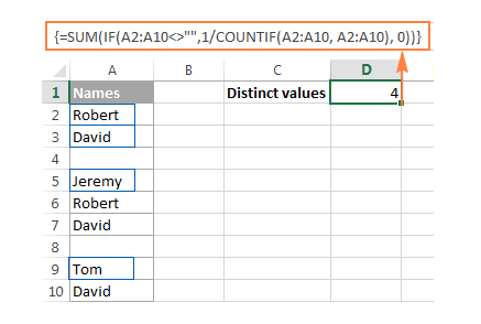 Ví dụ bỏ qua ô trống