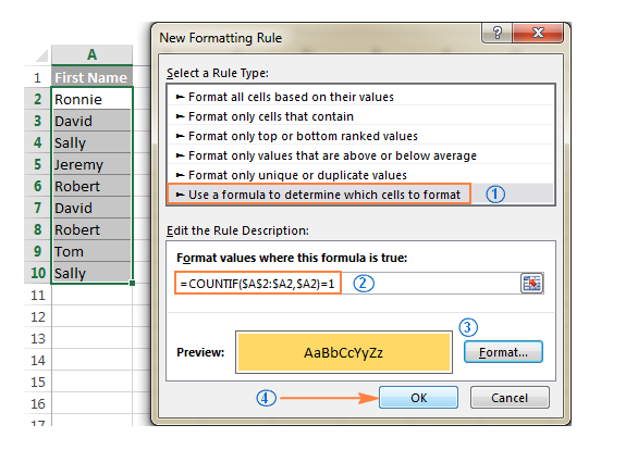 Tạo quy tắc mới