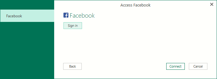 Đăng nhập Facebook trong Power Query