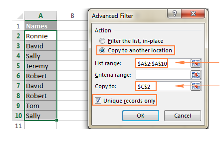 Cài đặt Advanced Filter