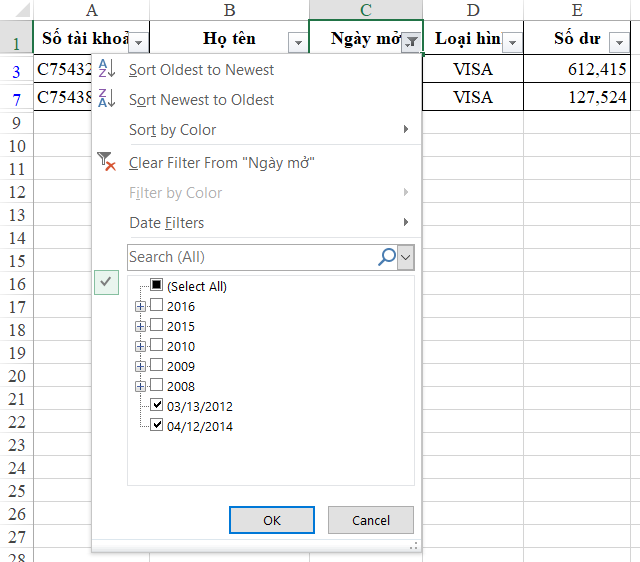 Xử Lý Lỗi Dữ Liệu Ngày Tháng Trong Excel Lọc giá trị lỗi