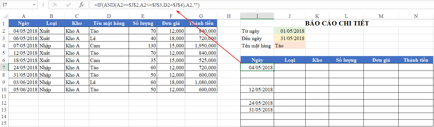 Cách Lập Báo Cáo Chi Tiết trên Excel với Nhiều Điều Kiện Cách Lập Báo Cáo Chi Tiết trên Excel với Nhiều Điều Kiện