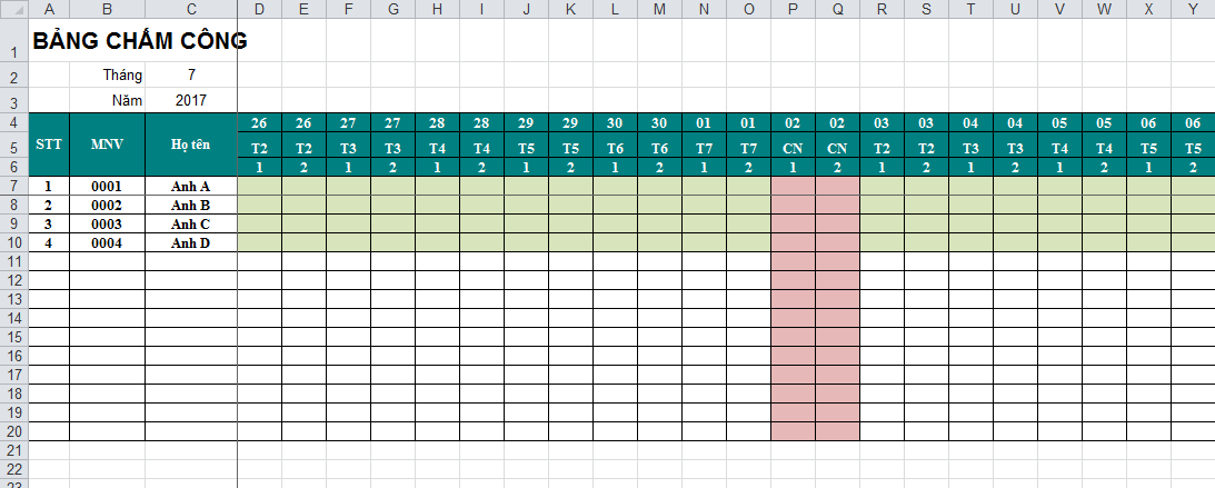 Cấu trúc bảng dữ liệu 1