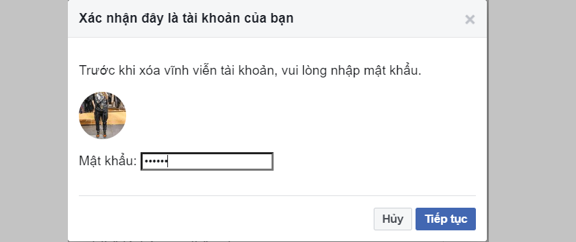 Hướng dẫn xóa tài khoản Facebook trên máy tính - Bước 3