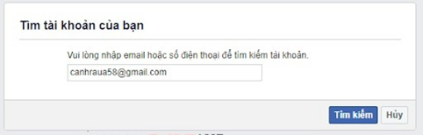 Khôi phục tài khoản bằng thiết bị đã đăng nhập - bước 1