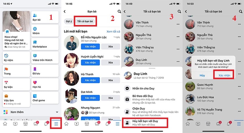 Hủy kết bạn trên Facebook