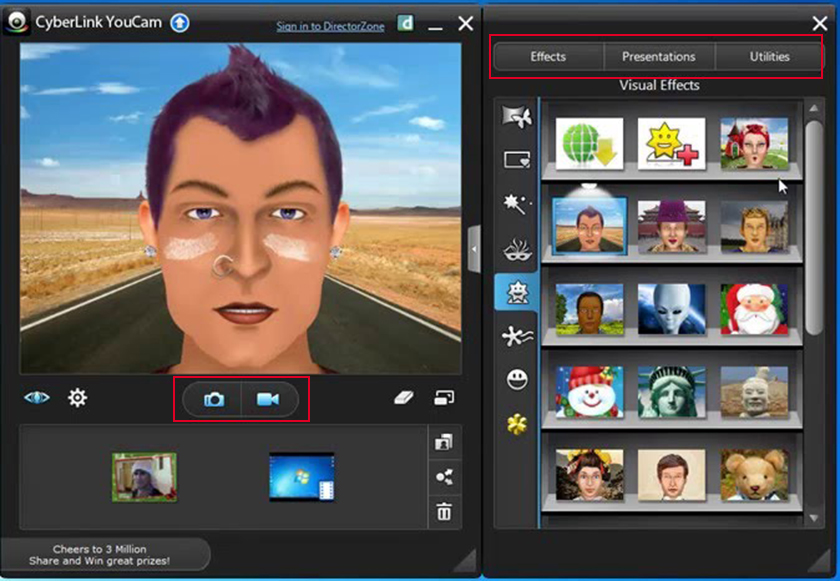 Sử dụng CyberLink YouCam