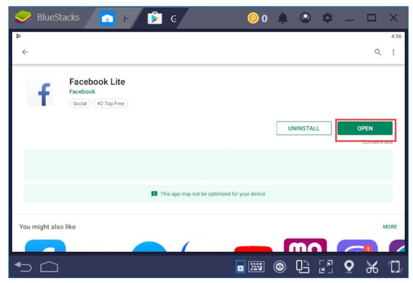 Cài đặt Facebook Lite trên BlueStacks