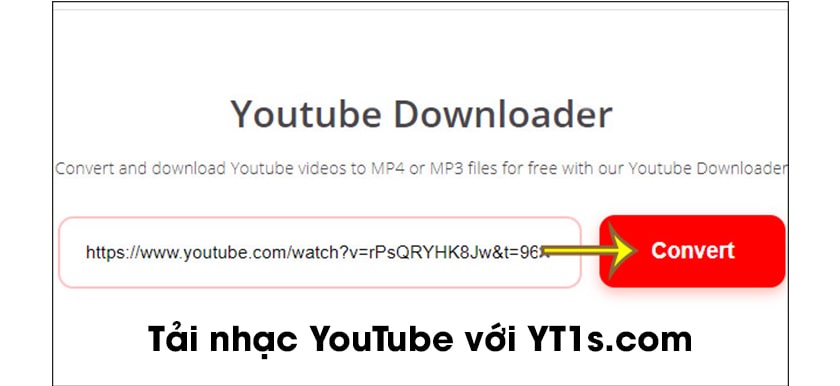 Tải nhạc YouTube MP3 với YT1s.com