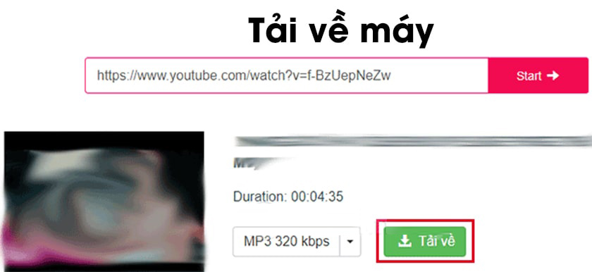 Tải nhạc MP3 từ y2mate