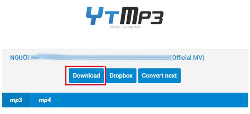 Tải nhạc MP3 từ ytmp3.cc