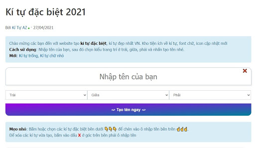 Cách tạo tên game độc lạ với ký tự đặc biệt