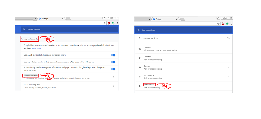 Chặn thông báo Facebook trên Chrome