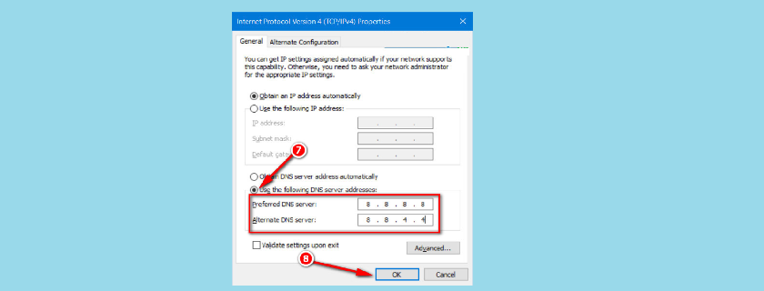 Mở Khóa Thế Giới Web: Thủ Thuật Vượt Tường Lửa Trên Máy Tính Minh họa cách thay đổi DNS