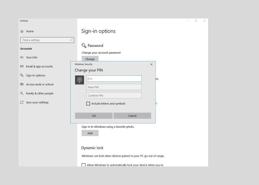 Đặt mã PIN Windows 10