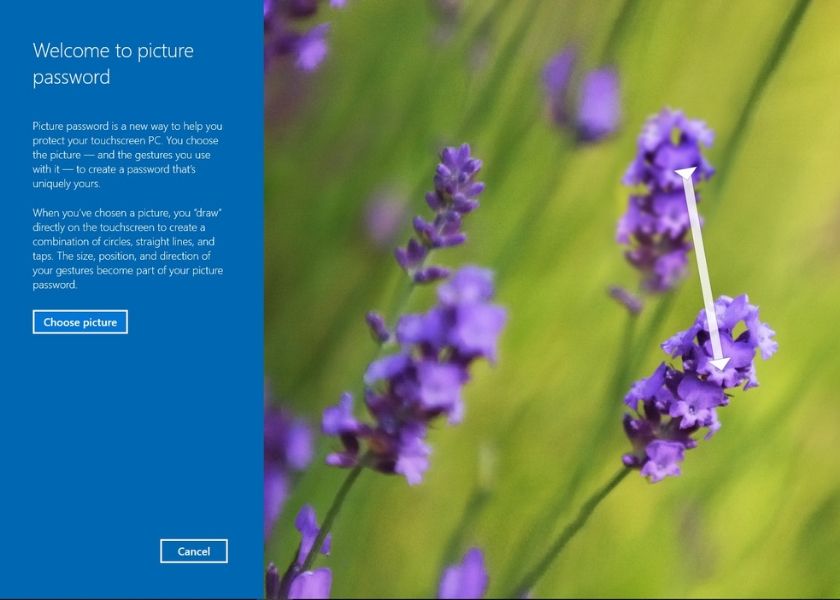 Đặt mật khẩu hình ảnh Windows 10