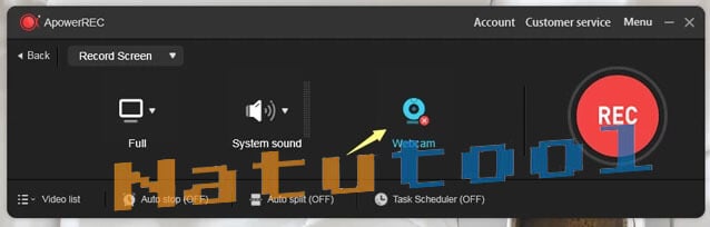 Chèn Webcam vào video với ApowerREC