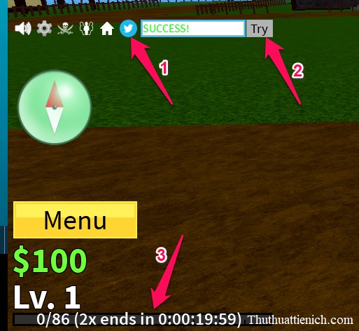 Code Blox Fruit x2 exp mới nhất 2023