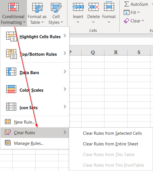 Xóa Định Dạng Có Điều Kiện (Conditional Formatting) trong Excel Xóa định dạng có điều kiện trong Excel