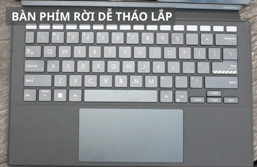 Bàn phím và touchpad của Asus Vivobook 13 Slate OLED