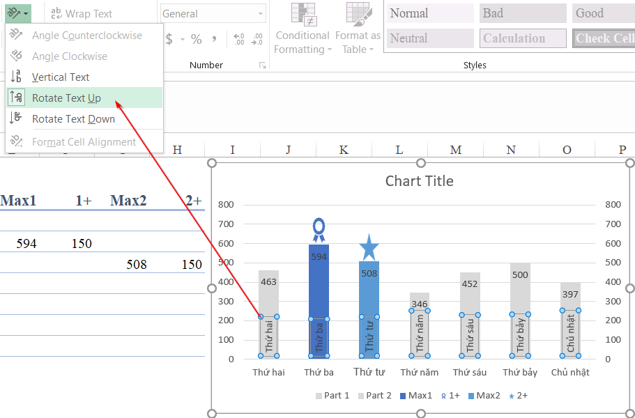 Tự Động Gắn Logo Trên Biểu Đồ Cột Trong Excel Đổi chiều chữ trong biểu đồ