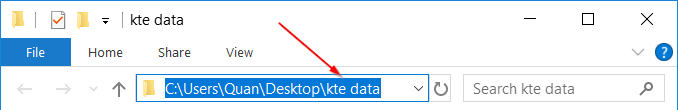 Đường dẫn thư mục kte data