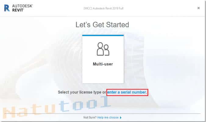 Enter a serial number