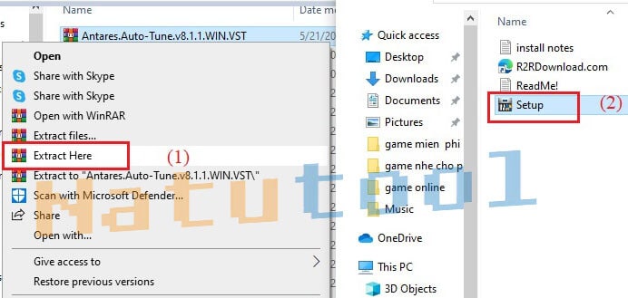 Cửa sổ cài đặt Auto-Tune