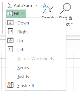 Fill trên thanh công cụ