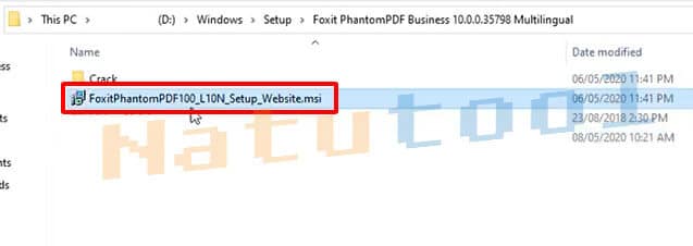 alt text: Cửa sổ cài đặt Foxit PhantomPDF