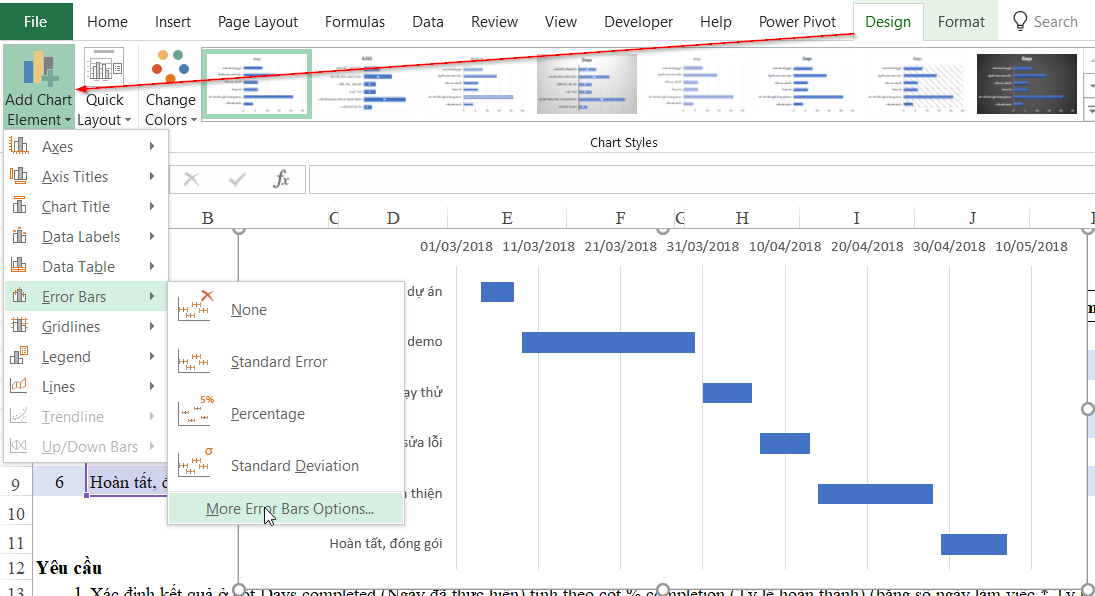 Hướng Dẫn Vẽ Biểu Đồ Gantt Chart Quản Lý Dự Án Trong Excel