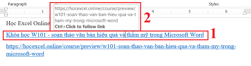 Mô tả cơ chế liên kết trong Word