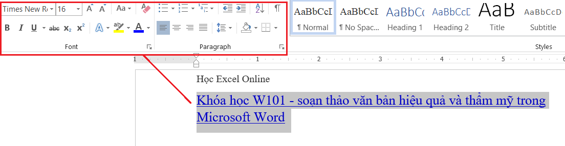 Định dạng văn bản liên kết