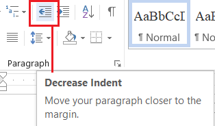 Giảm khoảng cách lề trái cho danh sách đầu dòng
