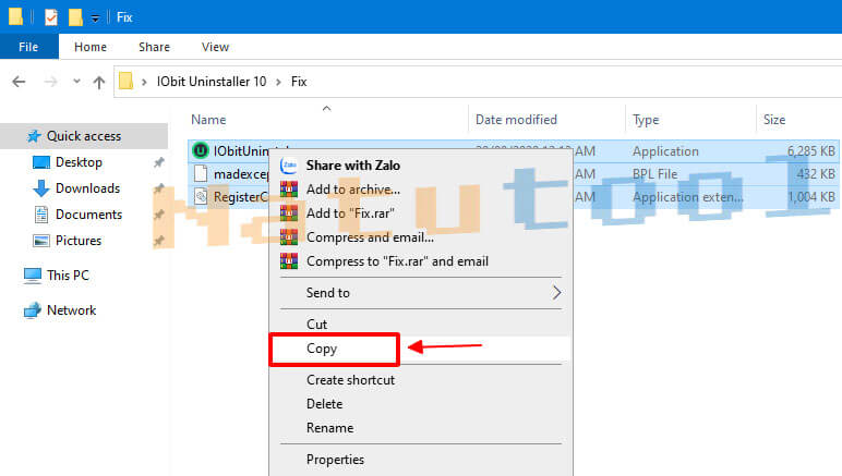 Sao chép file kích hoạt