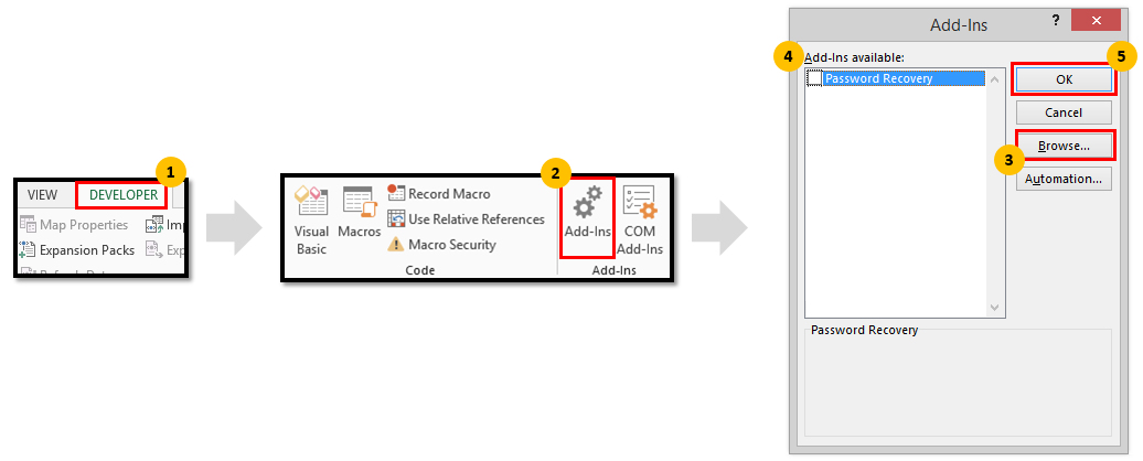 Cài đặt add-in Excel