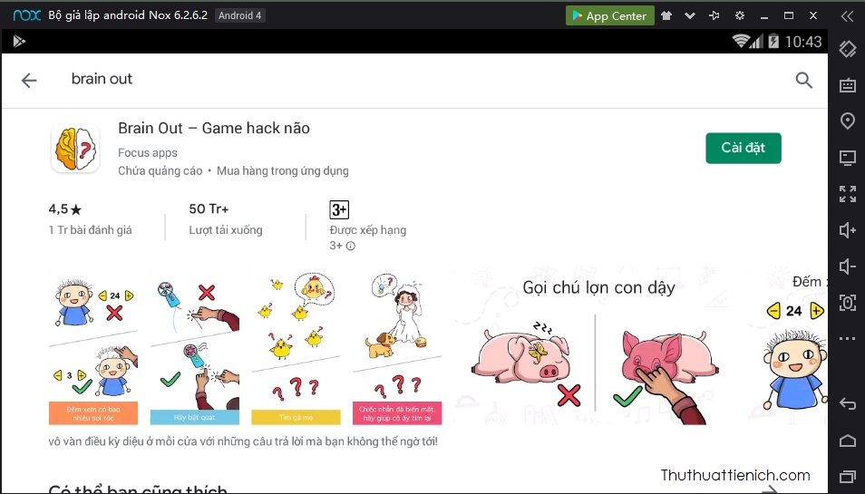 Cài đặt Brain Out từ CH Play