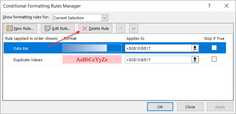 Xóa Định Dạng Có Điều Kiện (Conditional Formatting) trong Excel Quản lý và xóa quy tắc định dạng có điều kiện