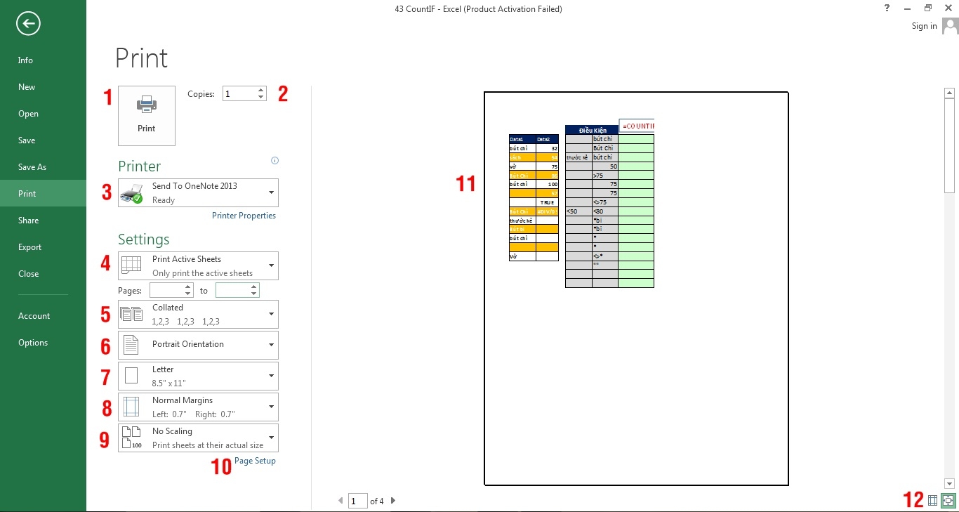 Hướng Dẫn In File Excel Chi Tiết Cho Người Mới Bắt Đầu Tùy chọn in