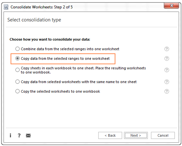 Chọn kiểu hợp nhất