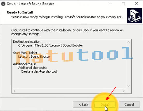 Giao diện phần mềm Sound Booster