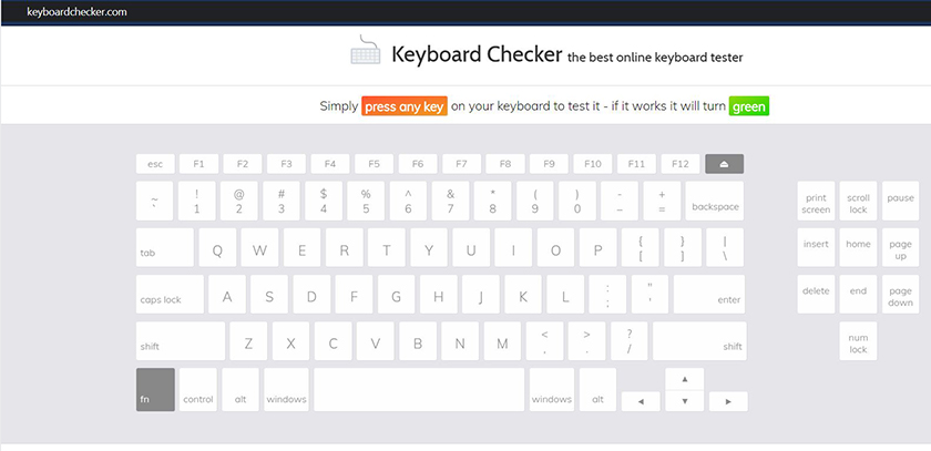Kiểm tra chức năng bàn phím với KeyboardChecker