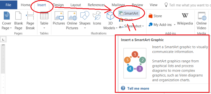 Mở SmartArt trong Word
